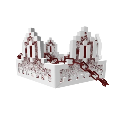 Red Mori Grunge Goth Chained 8-Bit Crown [ADD-ON]