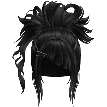 Black Emo Gothic Metal Clip Shag