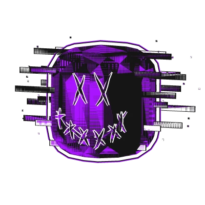 [Animated] Glitch Head Purple