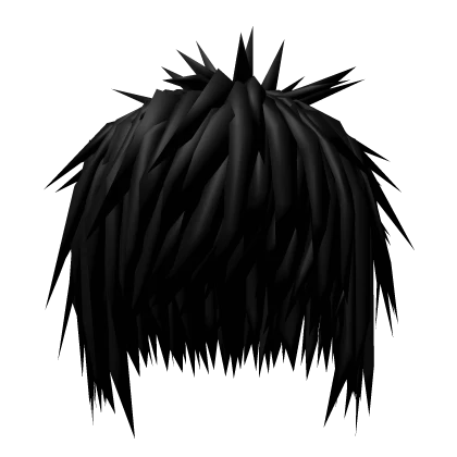 Black Anime Messy Boy Emo Hair