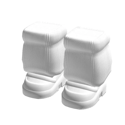 White Y2K Platform Shoes w/ Leg Warmers