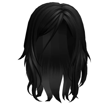 Black Long Layered Messy Scene Hair