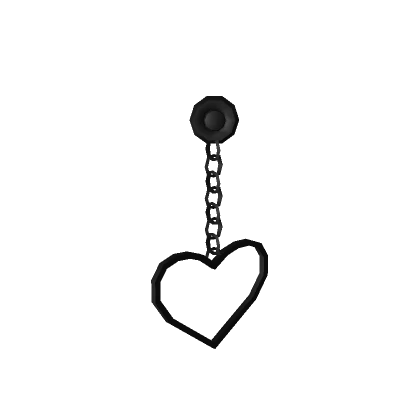 Single Heart Chain Earring