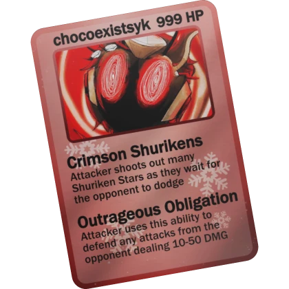 chocoexistsyk - Crimsonised Winter Trading Card