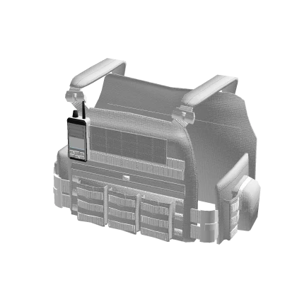 Tactical Military Vest with Radio - White