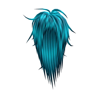 Cyan Long Messy Spiky Vkei Scene Hair