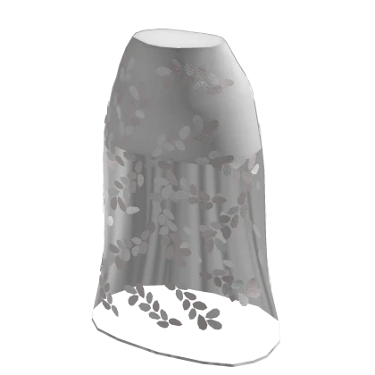 ♾️ White transparent floral skirt