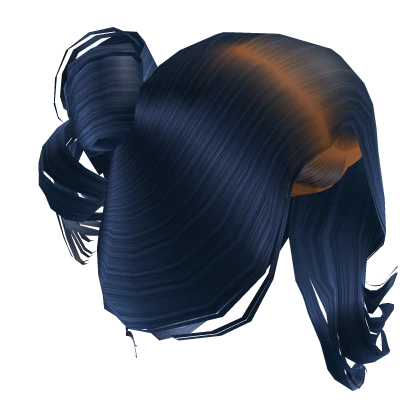 ☆ | Deep Blue Low Messy Bun