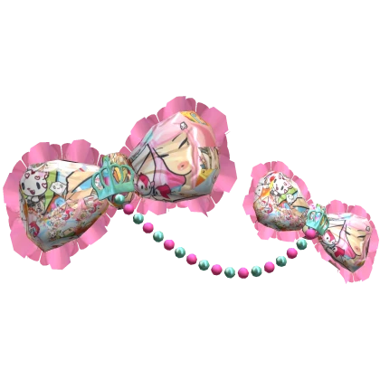 Tokidoki Gyaru Double Bow Harajuku Agejo Pink Cute