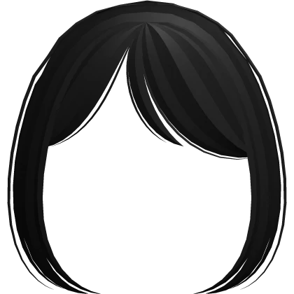 baby side swept cute bangs in black