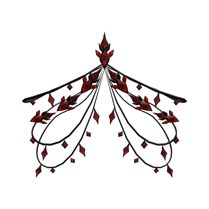 Crystal Whisper Chain - red/black