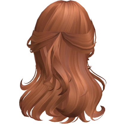 ♡ Long Half Up Half Down Swirls in Orange Ginger
