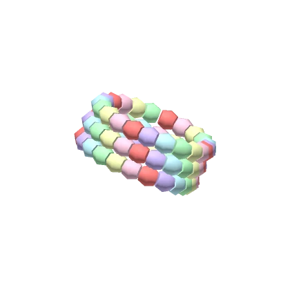 Pastel Rainbow Kandi Bracelet (Right)