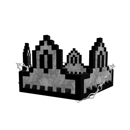 [ADD-ON] White Onyx Studded Chained 8-bit Crown