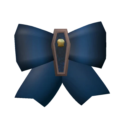 Large Victorian Coffin Bow Blue