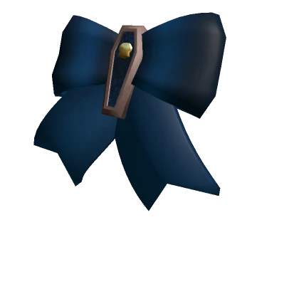 Mini Victorian Coffin Bow Blue