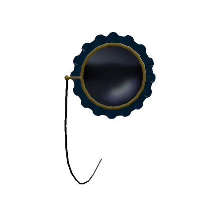 Victorian Monocle with Ruffles Blue