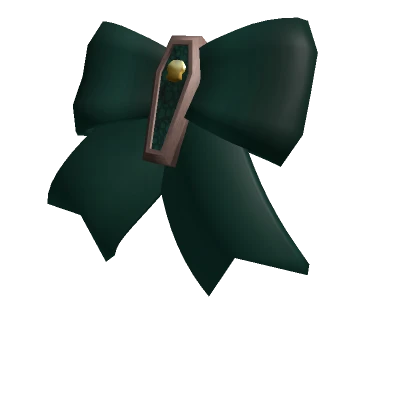 Mini Victorian Coffin Bow Green