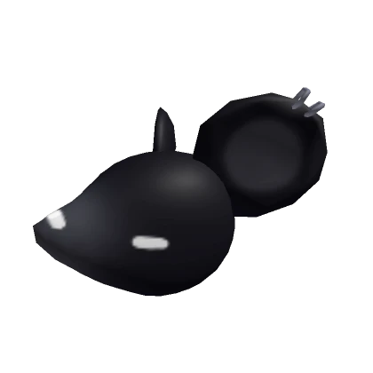 Black Mouse Head With Earrings