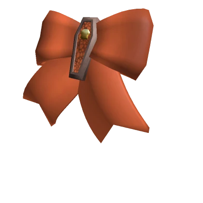 Mini Victorian Coffin Bow Orange