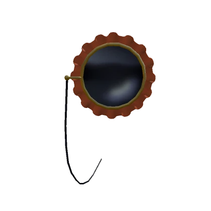 Victorian Monocle with Ruffles Orange