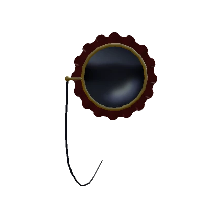 Victorian Monocle with Ruffles Red