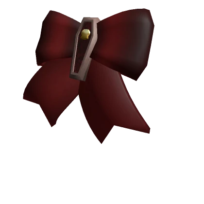 Mini Victorian Coffin Bow Red