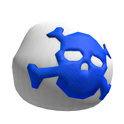 White And Blue Skull Beanie