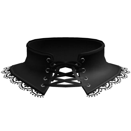 black gothic laced up bow choker (3.0)