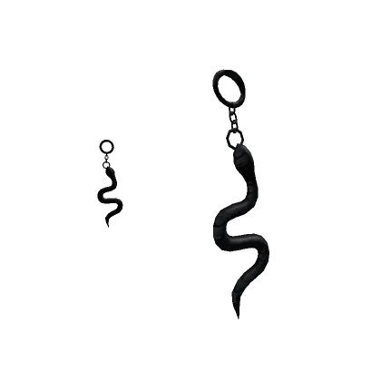 Snake Earrings Black