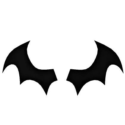 Black Huge Floating Bat Wings