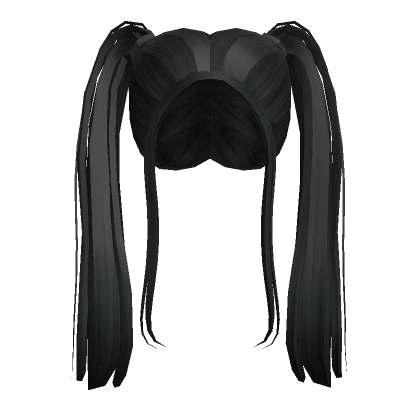 Black Popular High Shoulder Pigtails