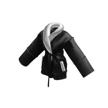 Elegant Black Fur and Leather Jacket Black