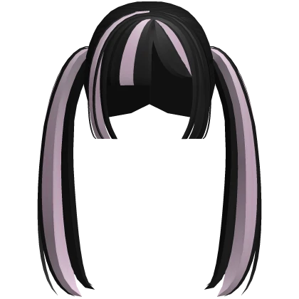 ꒰♡꒱  kawaii black purple dreamy jirai kei pigtails