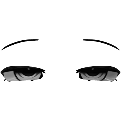 melancholic sleepy grey anime eyes with eyebrows