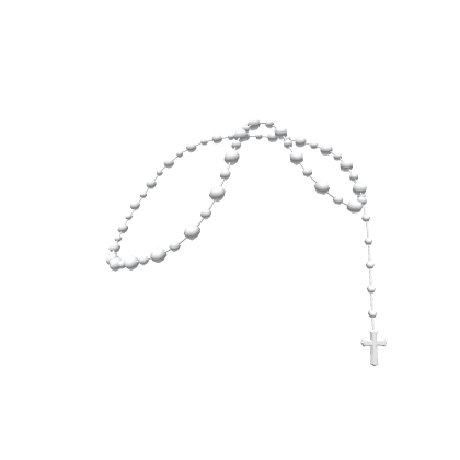 ୨୧: kawaii gothic rosary chains silver & white