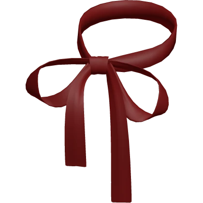 Neck Ribbon Bow Dark Red Satin Cutesy Dolly Pony