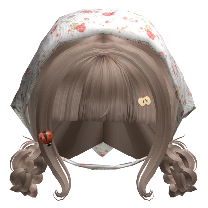 ♡ Mori kei Igari Low Braided Pigtails in Milktea