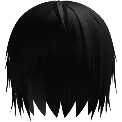 black messy emo hair