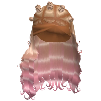 ☆ Pink Lemonade Half Up Wavy w/ Bantu Knots