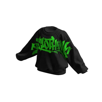 JONCLOTHING Graffiti Streetwear Sweater Green