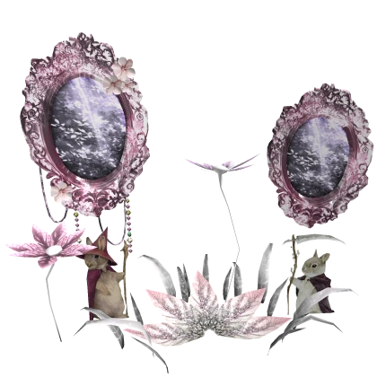 Fantasy Nature Mossy Mirrors Pink