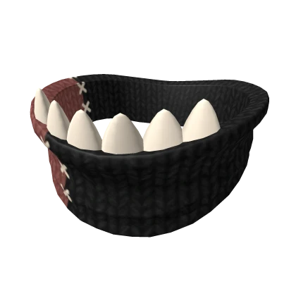 🍀Big Teeth Knit Neck Warmer (Red & Black)