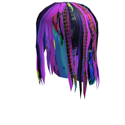 Animated Glitch Hair Long