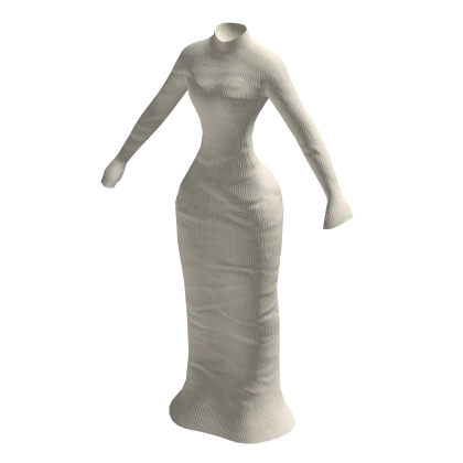 Beige Slim Waist Bodysuit Dress