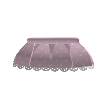 light pink polka dot ruffled skirt 3.0