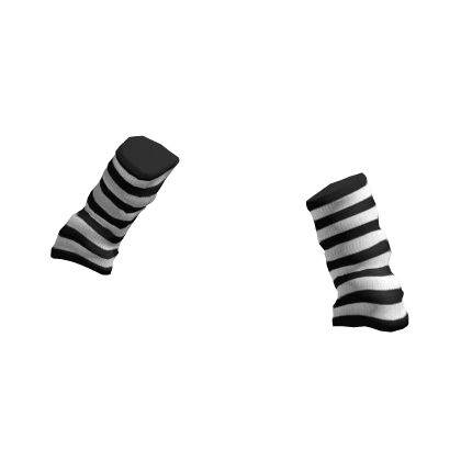 Striped Black White Arm Warmers