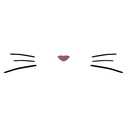 sshf cat whiskers + nose in black ♡