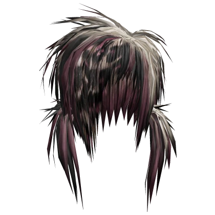Messy Scene Emo Pigtails (Blonde/Dark Magenta)