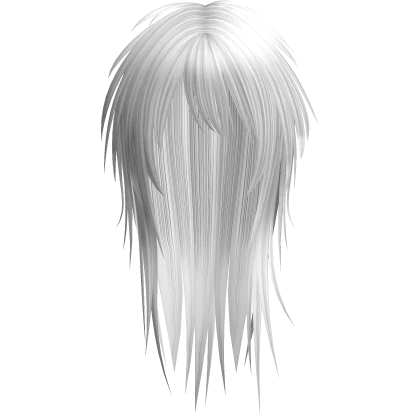 White Messy Spikey Scene Emo Hair